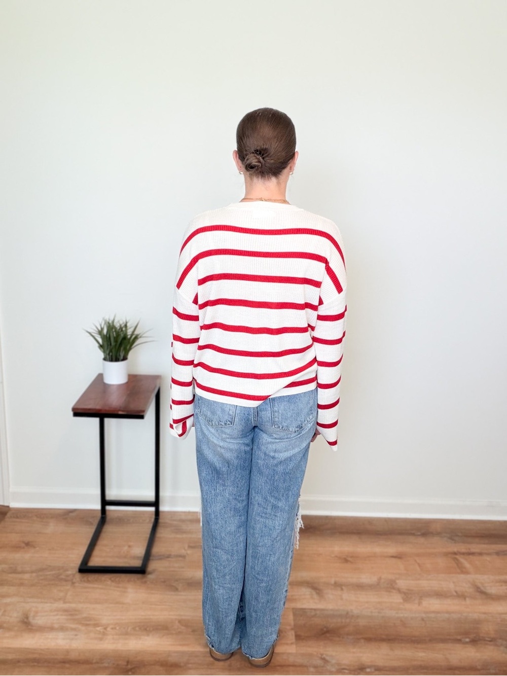 Bold Lines Ribbed Pullover - Picture 2 of 2